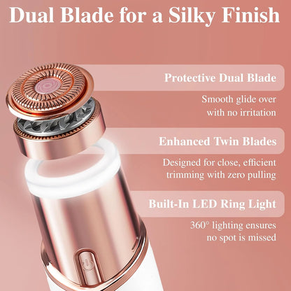 Facial Hair Remover Features Women'S Facial Shaver for Face and Upper Lips,White-B