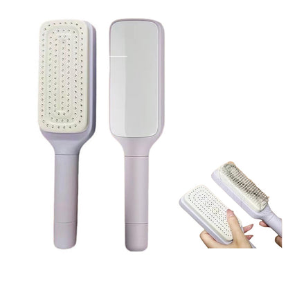 Self Cleaning Hair Brushes, Easy Clean Hair Brush with Retractable Bristles, anti Static Massage Comb Brush for Effortless Hair Removal and Cleaning