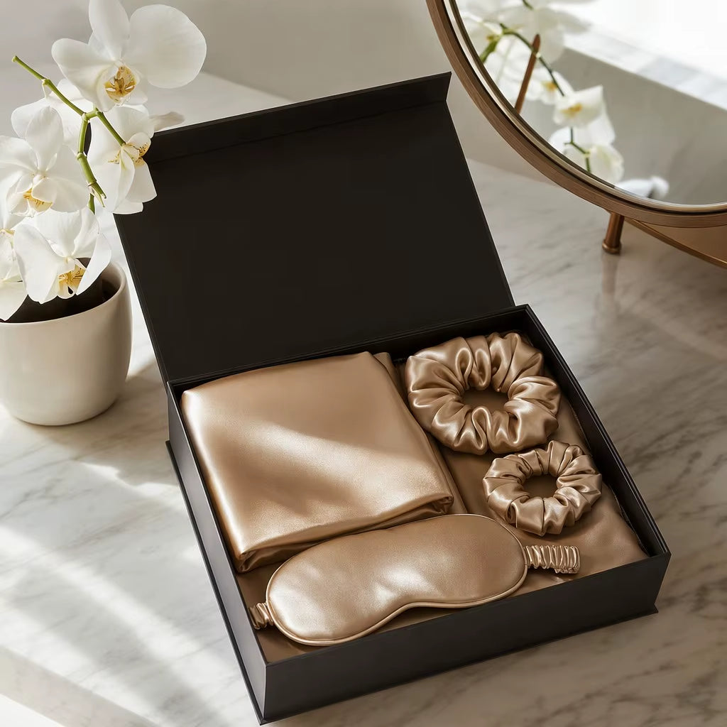 Luxury Bridal Gift 100% Mulberry Silk Pillowcase Grade 6A 19 22 Momme Custom Embroidered Pillow Case Premium Gift Box OEM